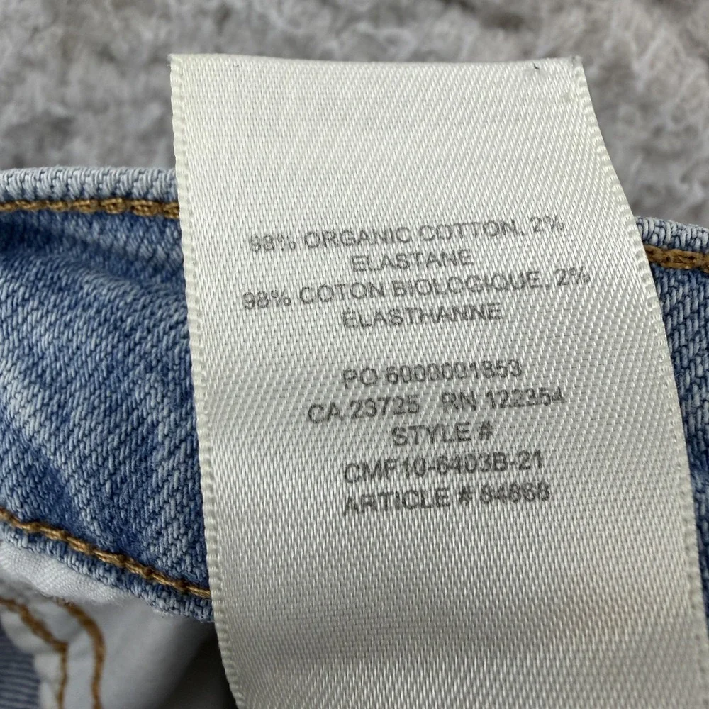 Denim Forum The '50s Arlo Long Shorts Womens 25 Blue Denim Cutoff Aritzia 5